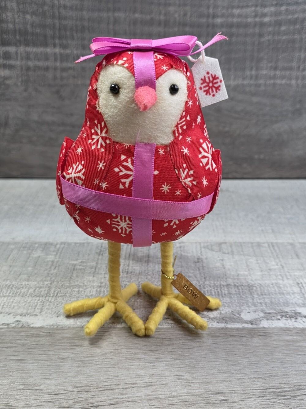 Target Wondershop Featherly Friends Bird Bow Present Red Pink Christmas Gift g51